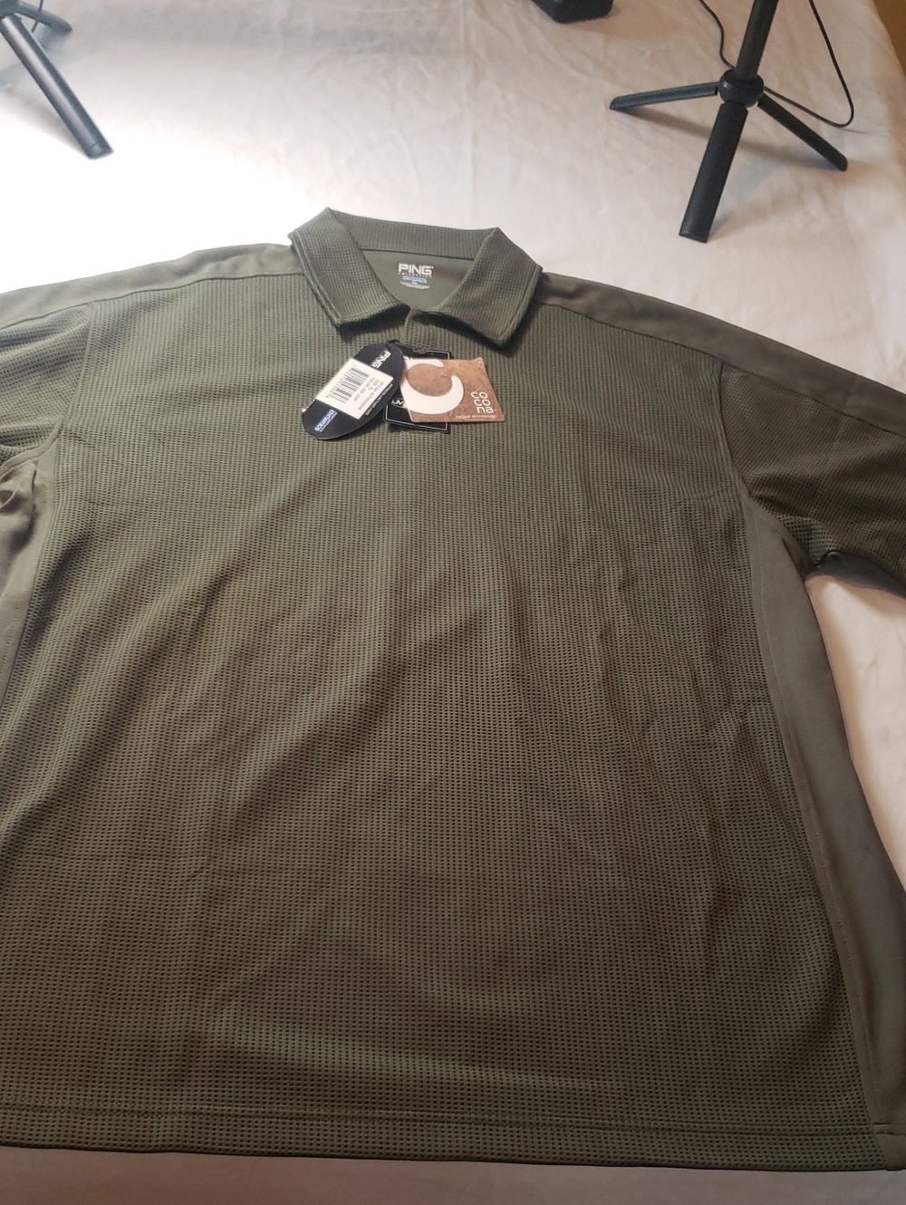 PING Men's Olive Sport Polo New!